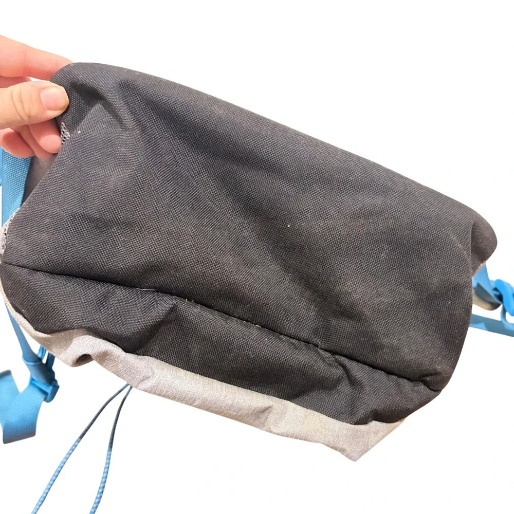 LL Bean Hiking Backpack laptop comfort carry Grey Blue Bungee Daypack School Bag